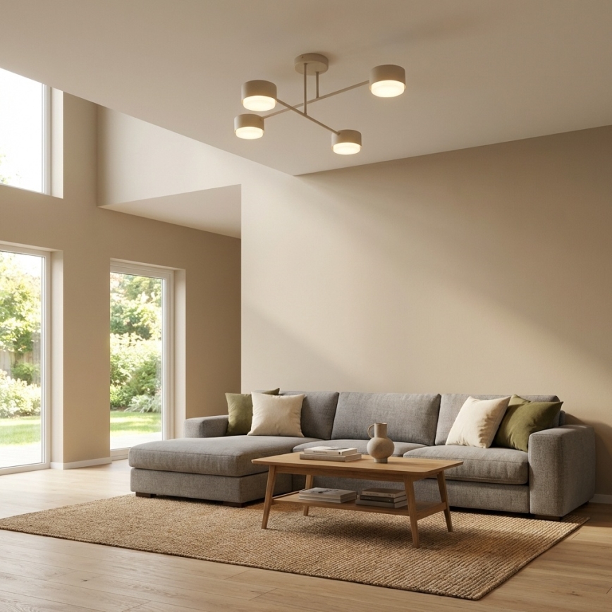 Brilagi - LED opbouwplafondlamp MONO 4xGX53/30W/230V beige