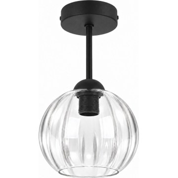 BRILAGI - LED Opbouwplafondlamp RETRO GLASS 1xE27/60W/230V Ø 18 cm zwart/helder