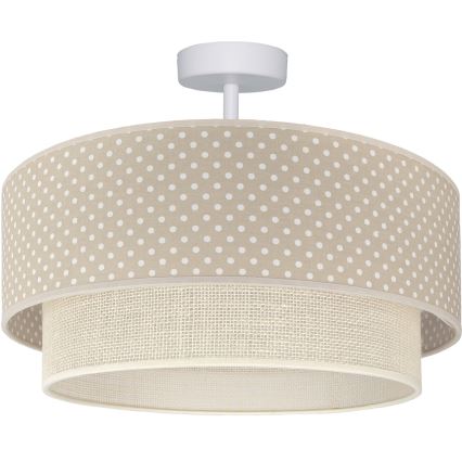 Brilagi - LED opbouwlamp BOHO BOBO 1xE27/60W/230V Ø 40 cm met stippen beige/crème
