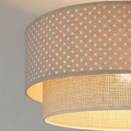 Brilagi - LED opbouwlamp BOHO BOBO 1xE27/60W/230V Ø 40 cm met stippen beige/crème