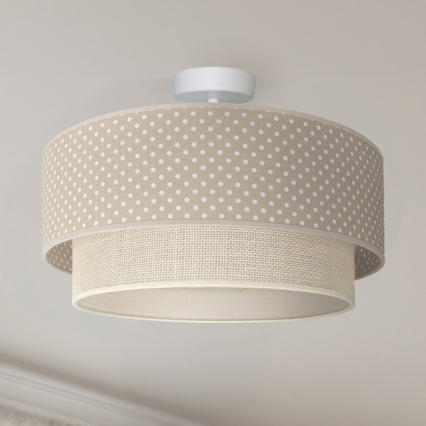 Brilagi - LED opbouwlamp BOHO BOBO 1xE27/60W/230V Ø 40 cm met stippen beige/crème