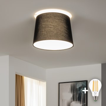 Brilagi - LED opbouwplafonnière CERIA 1x E27/40W/230V Ø 30 cm zwart