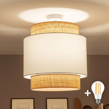 Brilagi - LED-opbouwplafonnière CERIA 1xE27/60W/230V Ø 40 cm beige/wit