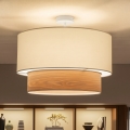 Brilagi - LED-opbouwplafonnière CERIA 1xE27/60W/230V Ø 50 cm wit/beige