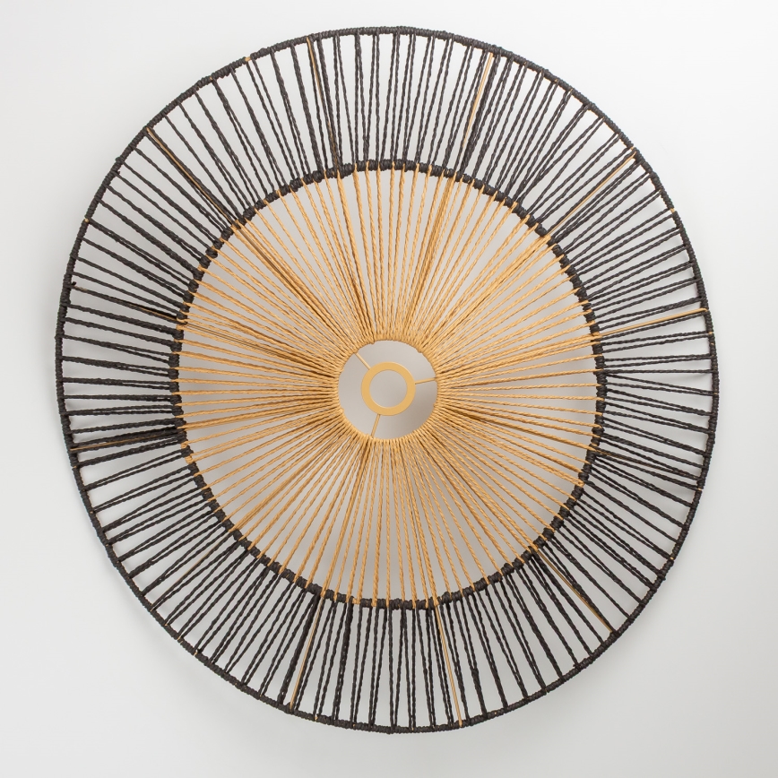 Brilagi - LED opbouwplafonnière CERIA BOHO 1x E27/40W/230V Ø 80 cm zwart/bruin