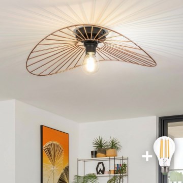 Brilagi - LED opbouwplafonnière CERIA WIRE 1xE27/40W/230V 40x56 cm brons