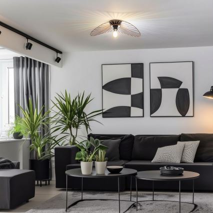 Brilagi - LED opbouwplafonnière CERIA WIRE 1xE27/40W/230V 40x56 cm brons