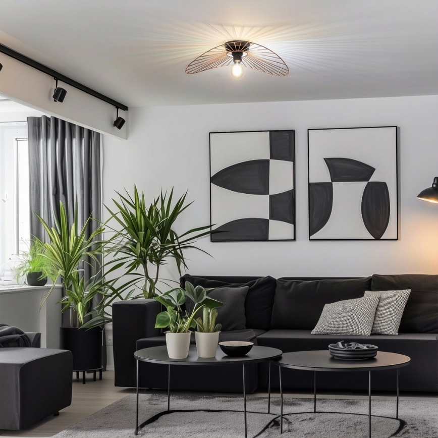 Brilagi - LED opbouwplafonnière CERIA WIRE 1xE27/40W/230V 40x56 cm brons