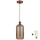 Brilagi - LED-pendel met snoer RETRO GLASS 1xE27/60W/230V Ø 14 cm koper/rookbruin
