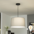 Brilagi - LED-pendellamp aan kabel CERIA 1xE27/40W/230V Ø 45 cm grijs