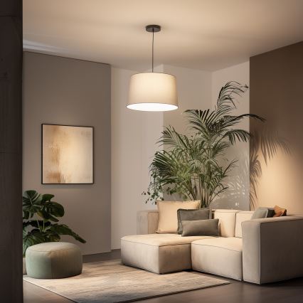 Brilagi - LED-pendellamp aan kabel CERIA 1xE27/40W/230V Ø 45 cm grijs