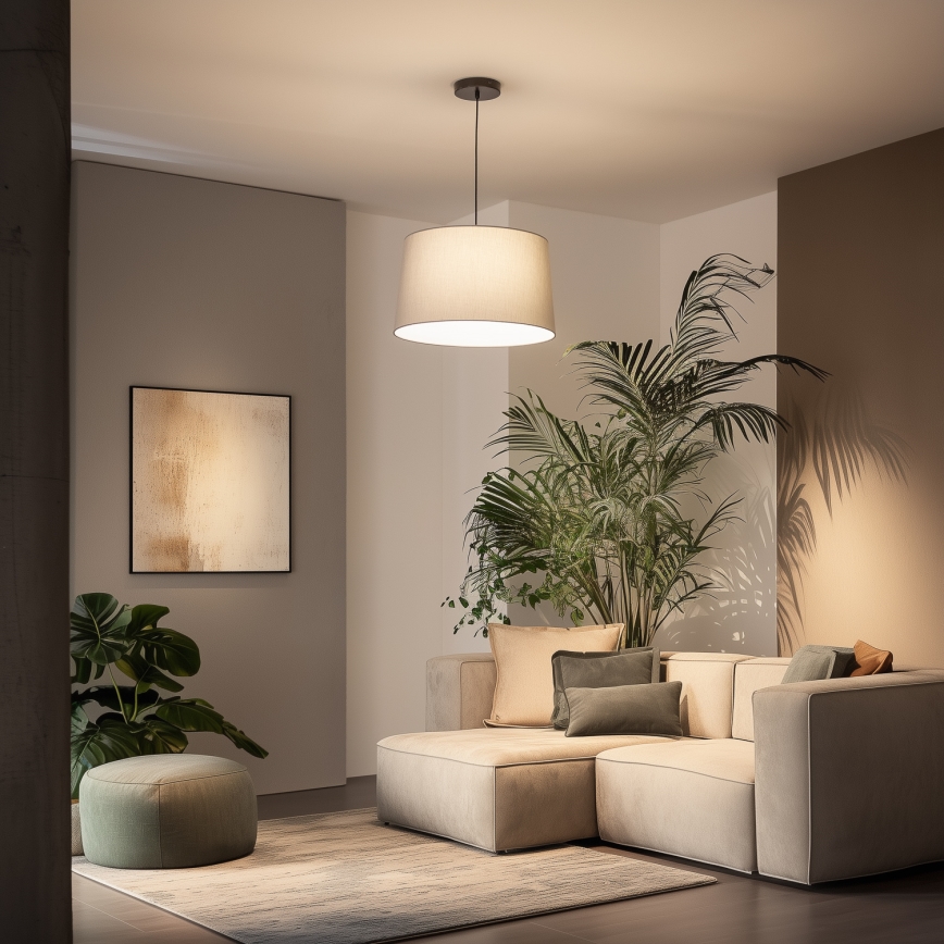 Brilagi - LED-pendellamp aan kabel CERIA 1xE27/40W/230V Ø 45 cm grijs