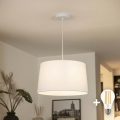 Brilagi - LED-pendellamp aan kabel CERIA 1xE27/40W/230V Ø 45 cm wit