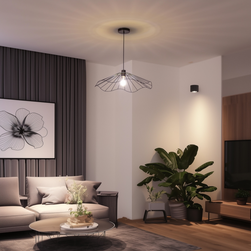 Brilagi - LED-pendellamp aan kabel CERIA WIRE 1xE27/40W/230V Ø 60 cm zwart