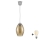 Brilagi - LED pendellamp aan kabel RETRO GLASS 1xE27/60W/230V Ø 17 cm zilver/rookbeige