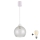 Brilagi - LED-pendellamp aan kabel RETRO GLASS 1xE27/60W/230V Ø 25 cm wit/rookgrijs