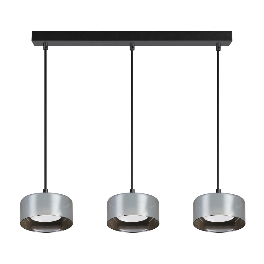 Brilagi - LED Pendellamp AURA LUX 3xGX53/30W/230V zwart/rookglas