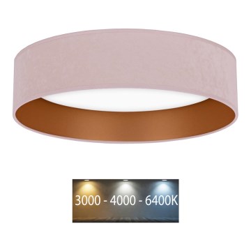 Brilagi - LED Plafond Lamp VELVET LED/24W/230V 3000/4000/6400K roze/goud