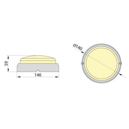 Brilagi - LED Plafondarmatuur industrieverlichting SIMA LED/12W/230V IP65 wit