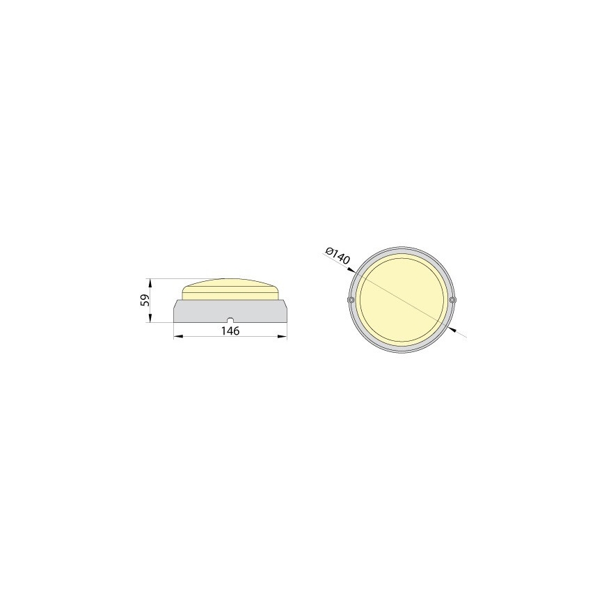 Brilagi - LED Plafondarmatuur industrieverlichting SIMA LED/12W/230V IP65 wit