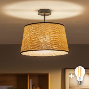 Brilagi - LED plafondkroonluchter CERIA 1xE27/60W/230V Ø 35 cm zwart/beige