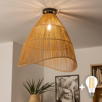 Brilagi - LED Plafondkroonluchter CERIA BOHO 1xE27/40W/230V Ø 50 cm bruin