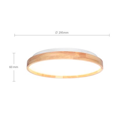 Brilagi - LED Plafondlamp ALSON LED/24W/230V eiken