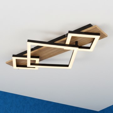Brilagi - LED plafondlamp ALSON LED/24W/230V Ø 29,5 cm eiken