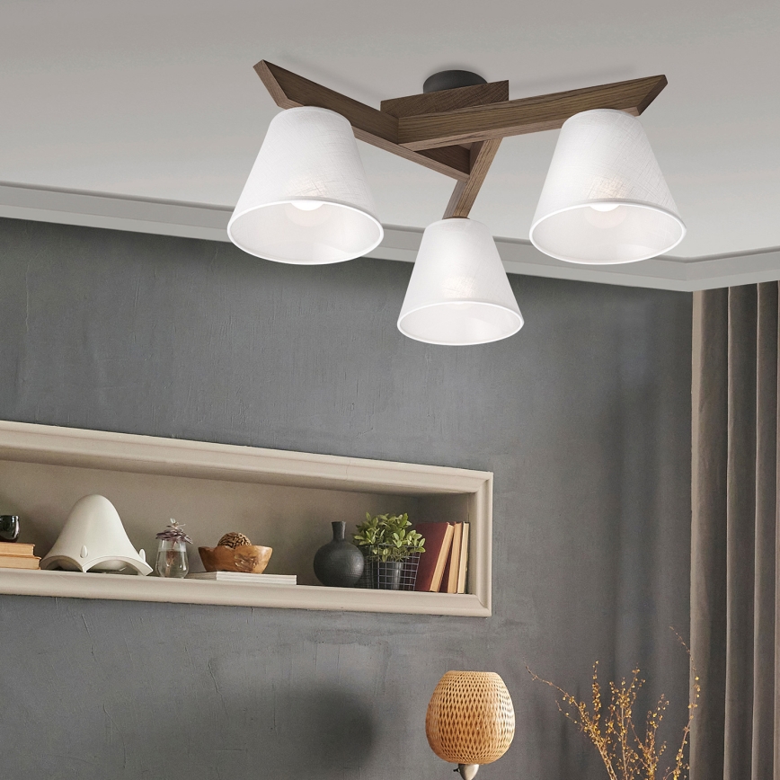 Brilagi - LED Opbouwlamp ANTHONY 3xE14/40W/230V eiken walnoot/wit