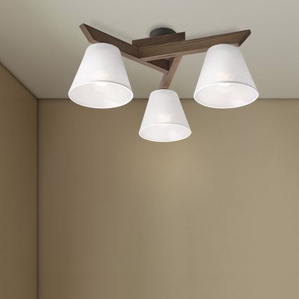 Brilagi - LED Opbouwlamp ANTHONY 3xE14/40W/230V eiken walnoot/wit