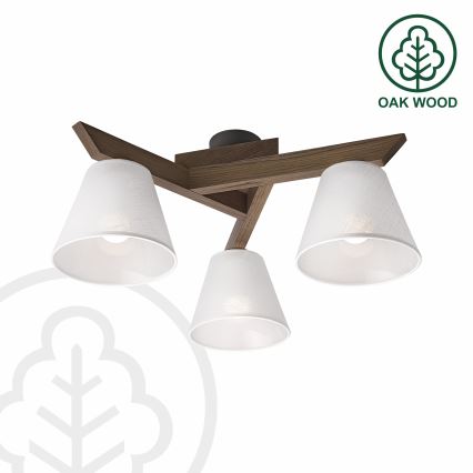 Brilagi - LED Opbouwlamp ANTHONY 3xE14/40W/230V eiken walnoot/wit