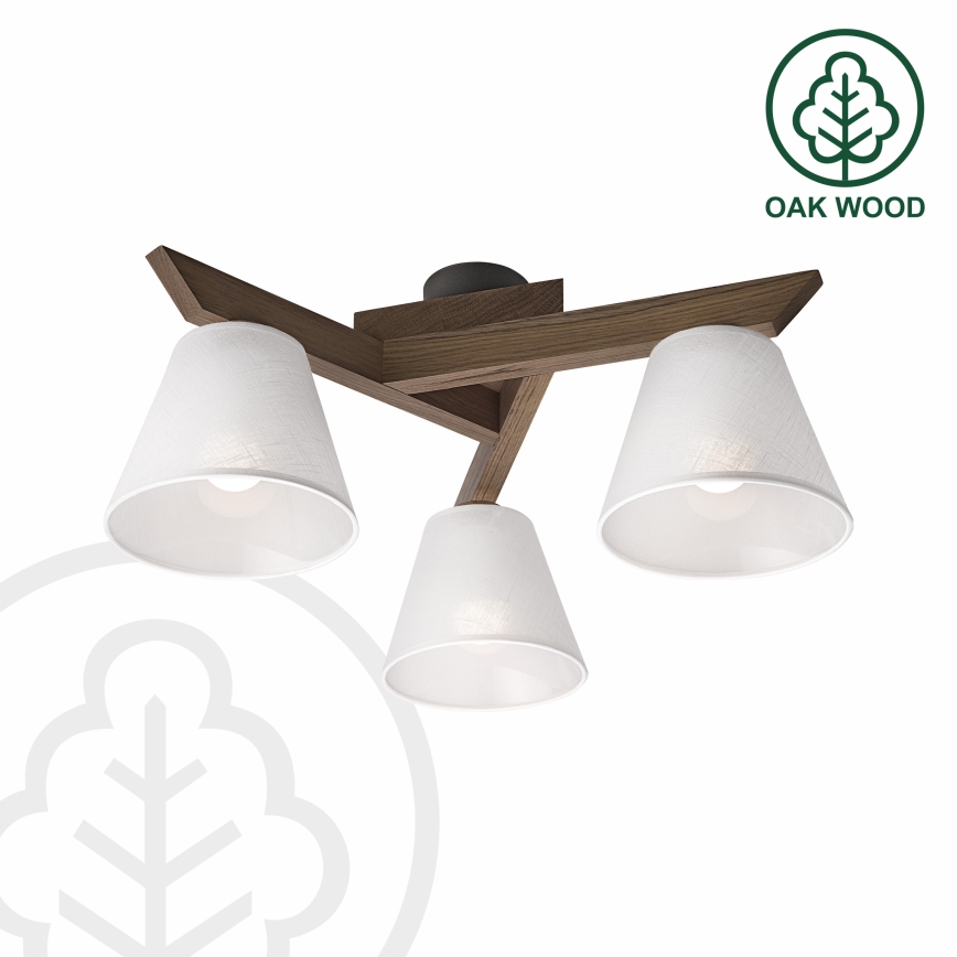 Brilagi - LED Opbouwlamp ANTHONY 3xE14/40W/230V eiken walnoot/wit