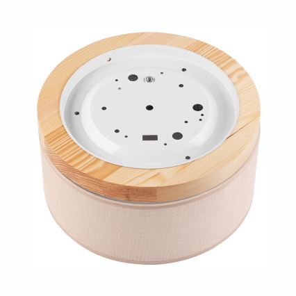 Brilagi - LED Plafondlamp BELLADONNA 1xE27/15W/230V Ø 30 cm beige/dennenhout