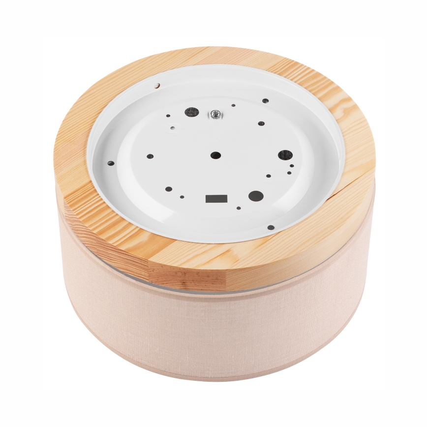 Brilagi - LED Plafondlamp BELLADONNA 1xE27/15W/230V Ø 30 cm beige/dennenhout