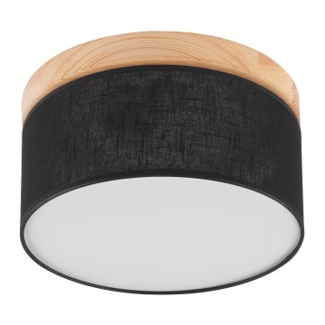 Brilagi - LED Plafondlamp BELLADONNA 1xE27/15W/230V zwart/Grenen