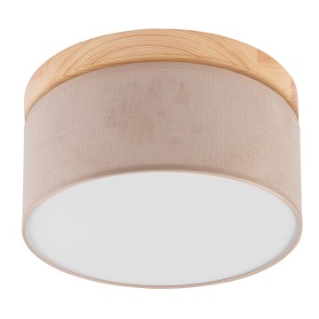 Brilagi - LED Plafondlamp BELLADONNA 1xE27/15W/230V Ø 30 cm beige/dennenhout