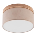 Brilagi - LED Plafondlamp BELLADONNA 1xE27/15W/230V Ø 30 cm beige/eiken