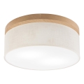 Brilagi - LED Plafondlamp BELLADONNA 2xE27/15W/230V diameter 40 cm crème/eiken