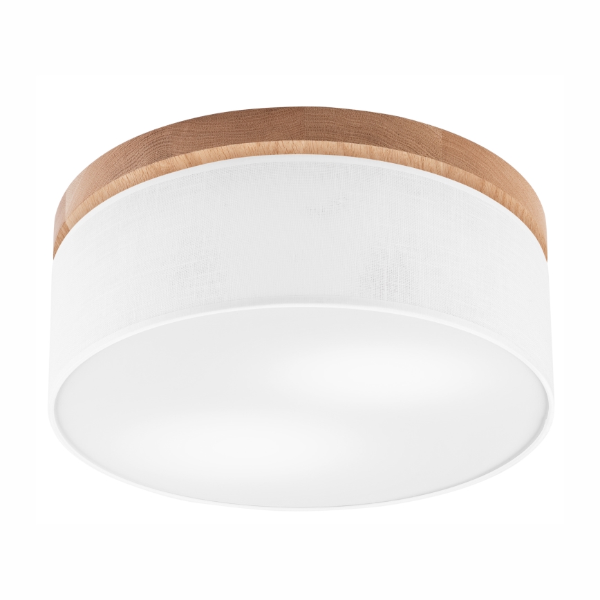 Brilagi - LED Plafondlamp BELLADONNA 2xE27/15W/230V Ø 40 cm wit/eiken