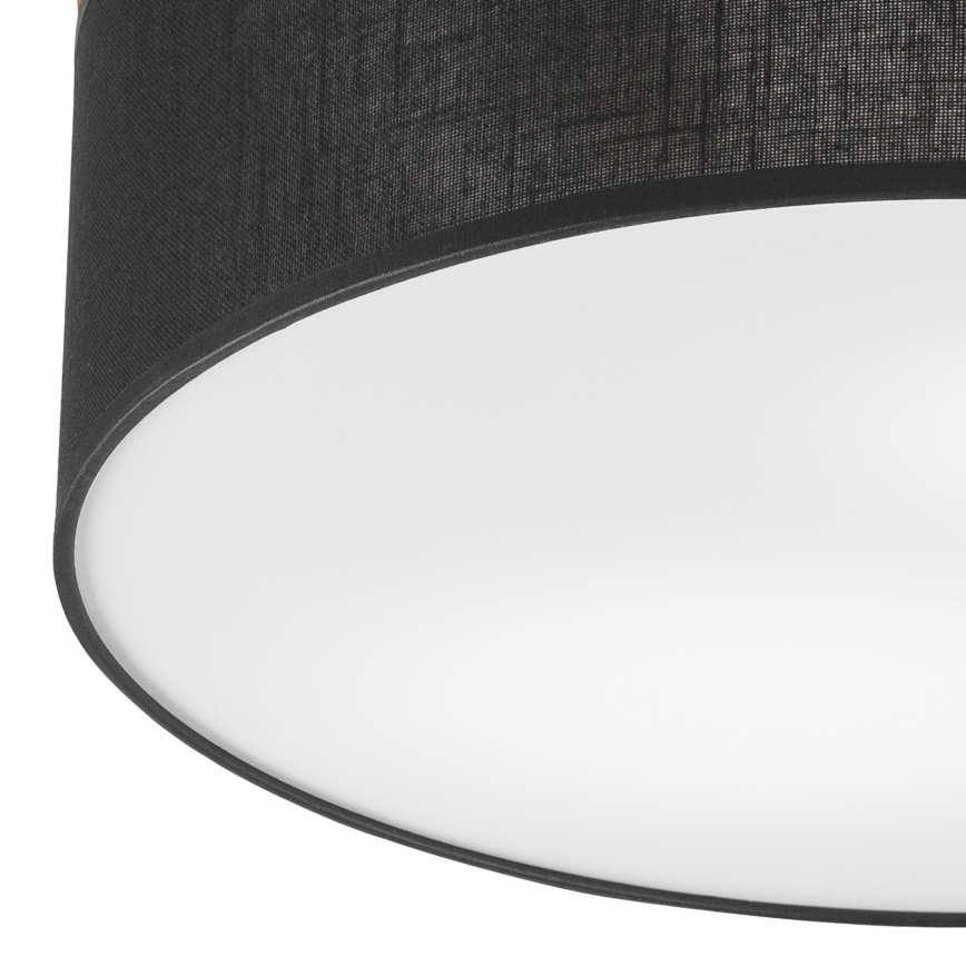 Brilagi - LED Plafondlamp BELLADONNA 2xE27/15W/230V Ø 40 cm zwart/eiken