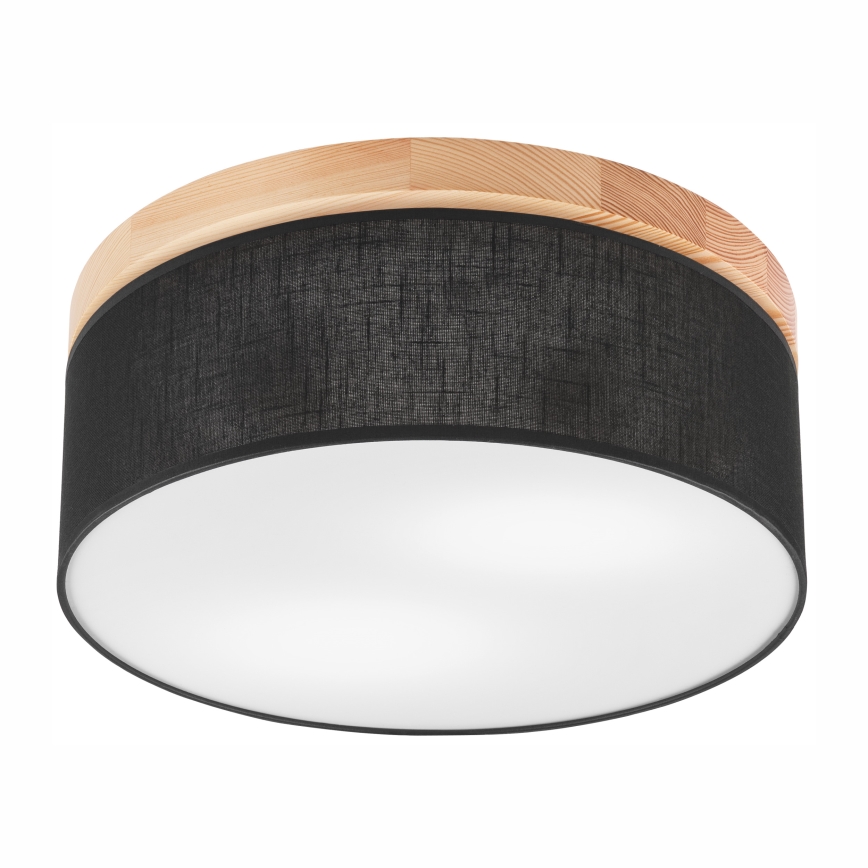 Brilagi - LED Plafondlamp BELLADONNA 2xE27/15W/230V zwart/Grenen