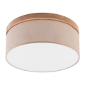 Brilagi - LED Plafondlamp BELLADONNA 2xE27/15W/230V Ø 40 cm beige/eiken