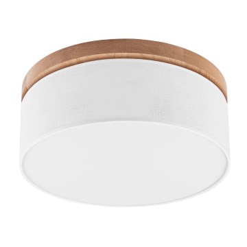 Brilagi - LED Plafondlamp BELLADONNA 2xE27/15W/230V Ø 40 cm wit/eiken
