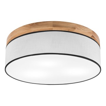 Brilagi - LED Plafondlamp BELLADONNA 3xE27/15W/230V diameter 50 cm wit/eiken