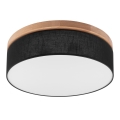 Brilagi - LED Plafondlamp BELLADONNA 3xE27/15W/230V zwart/eiken