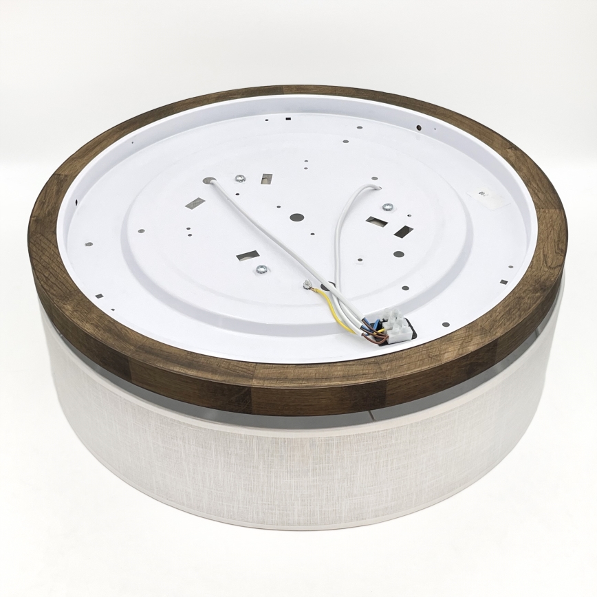 BRILAGI - LED plafondlamp BELLADONNA 3xE27/15W/230V Ø 50 cm wit/eiken-walnoot