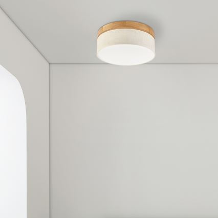 Brilagi - LED Plafondlamp BELLADONNA LED/20W/230V dia. 30 cm crème/eik