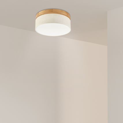 Brilagi - LED Plafondlamp BELLADONNA LED/20W/230V dia. 30 cm crème/eik