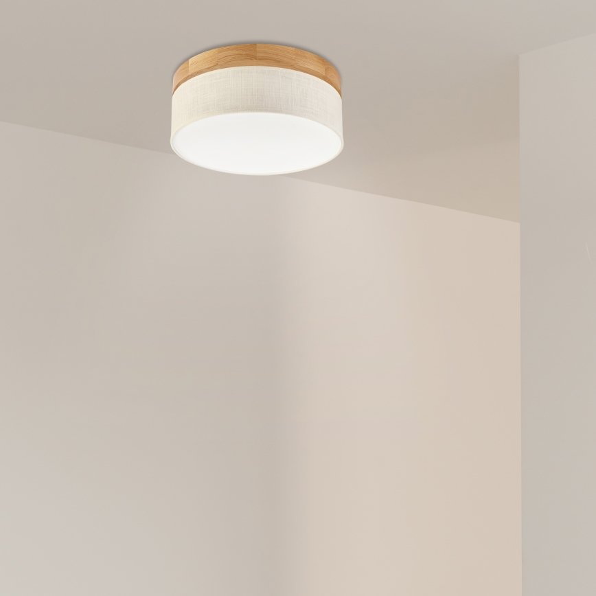 Brilagi - LED Plafondlamp BELLADONNA LED/20W/230V dia. 30 cm crème/eik