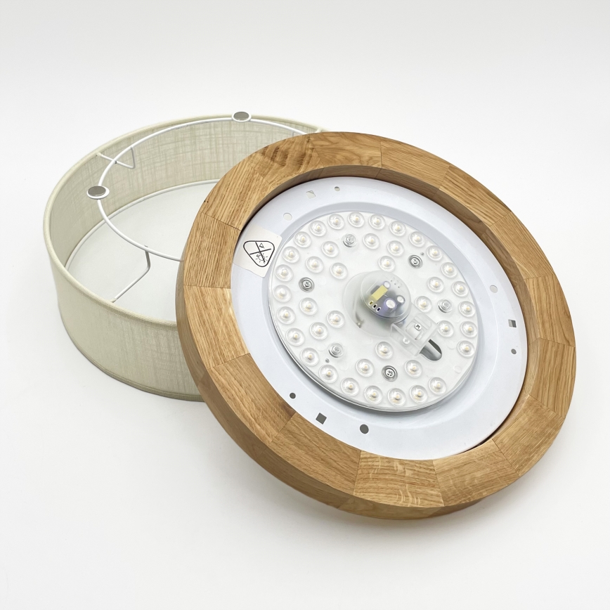 Brilagi - LED Plafondlamp BELLADONNA LED/20W/230V dia. 30 cm crème/eik